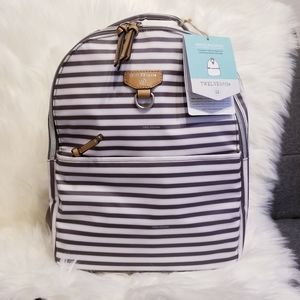 Twelve little mini-go backpack striped NWT